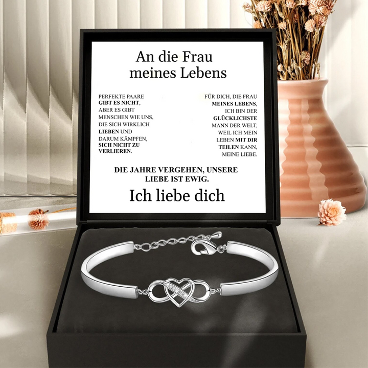 BRACCIALE CUORE INFINITO CON DEDICA
