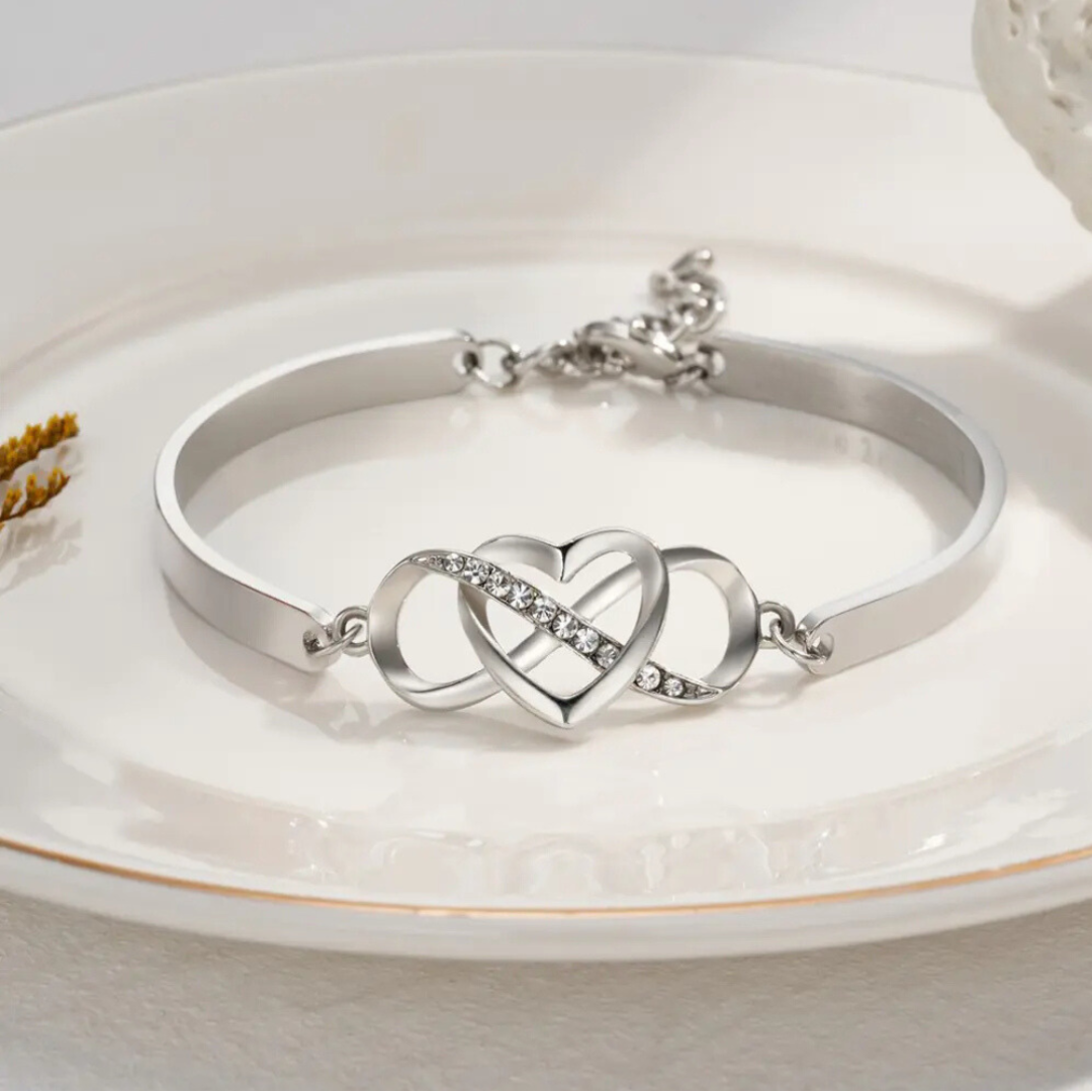 BRACCIALE CUORE INFINITO CON DEDICA