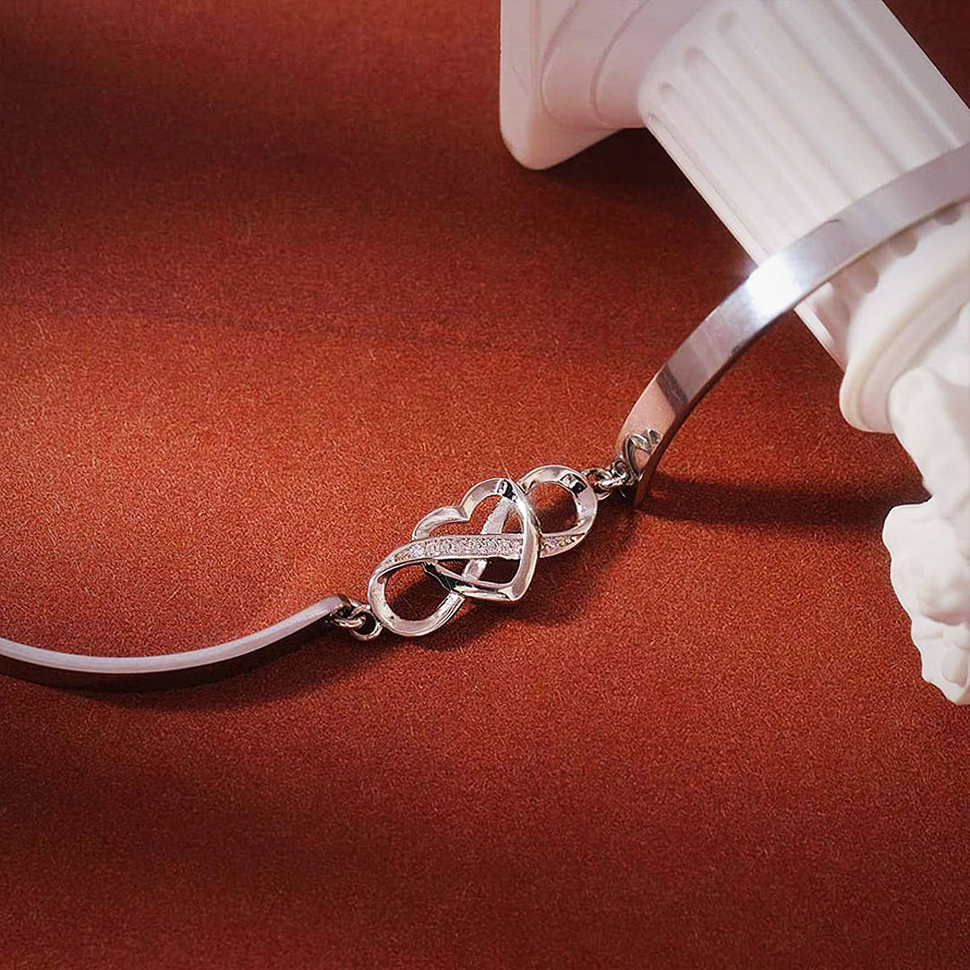 BRACCIALE CUORE INFINITO CON DEDICA